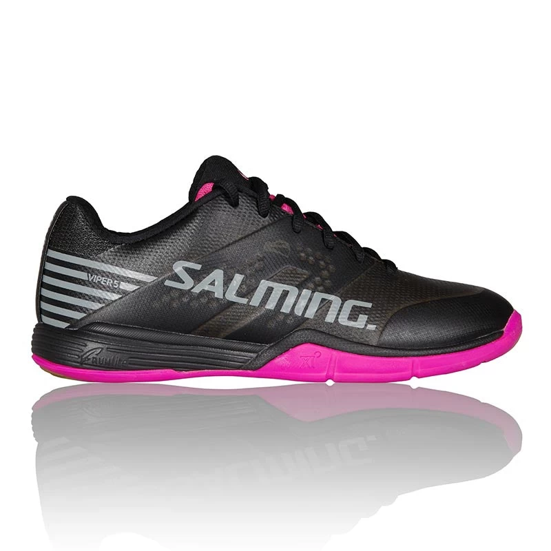 Salming Viper 5 Womens Indoor Court Shoe (Black/Pink Jewel) 1 Salming Viper 5 Womens Indoor Court Shoe (Black/Pink Jewel)