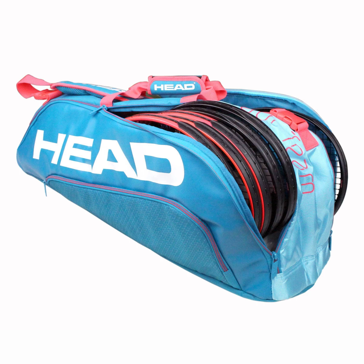 Head Tour Team Combi 6 Pack Racquet Bag (Blue/Pink) 1 Head Tour Team Combi 6 Pack Racquet Bag (Blue/Pink)