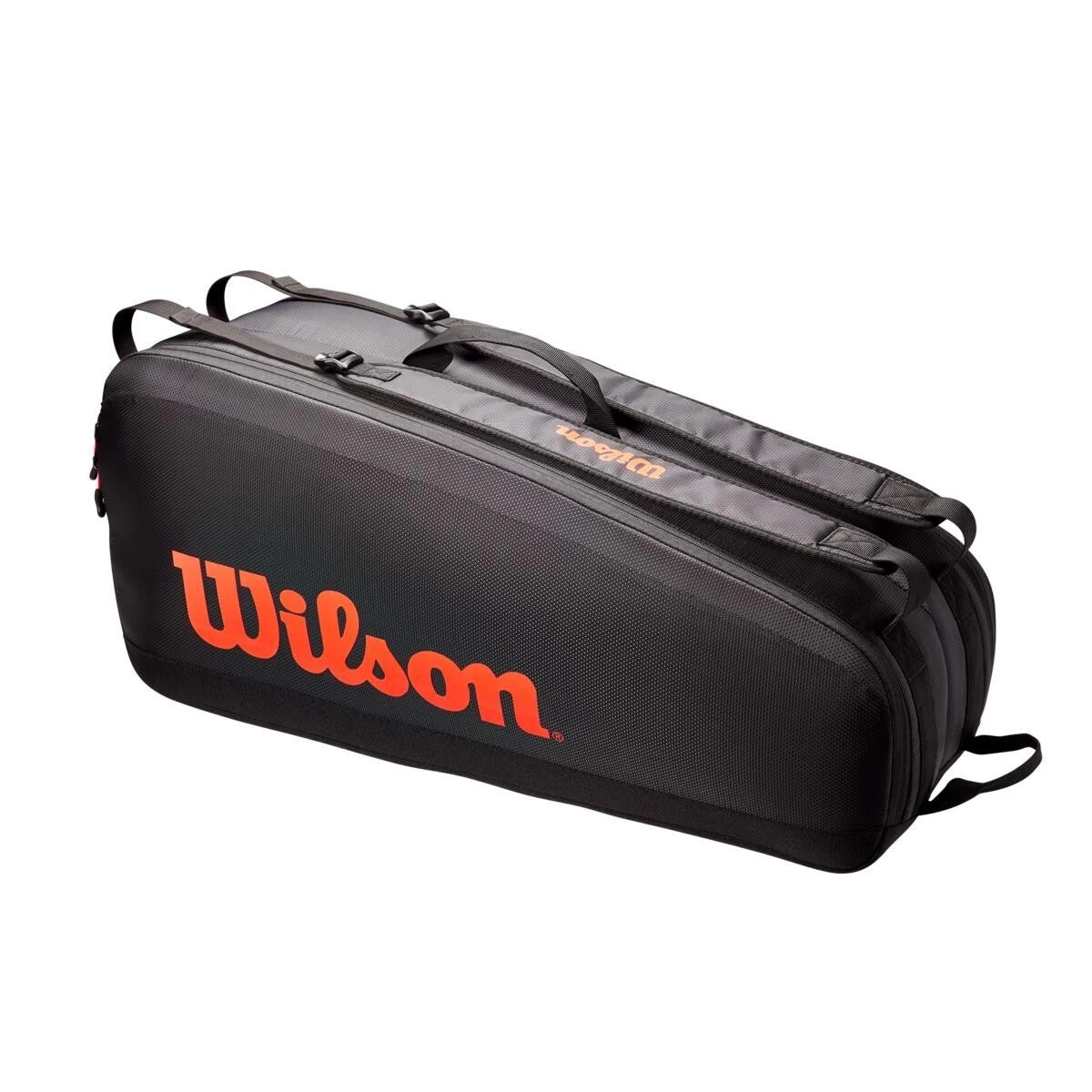 Wilson Tour 6 Pack Racquet Bag (Black/Red) 2 Wilson Tour 6 Pack Racquet Bag (Black/Red) - Image 2