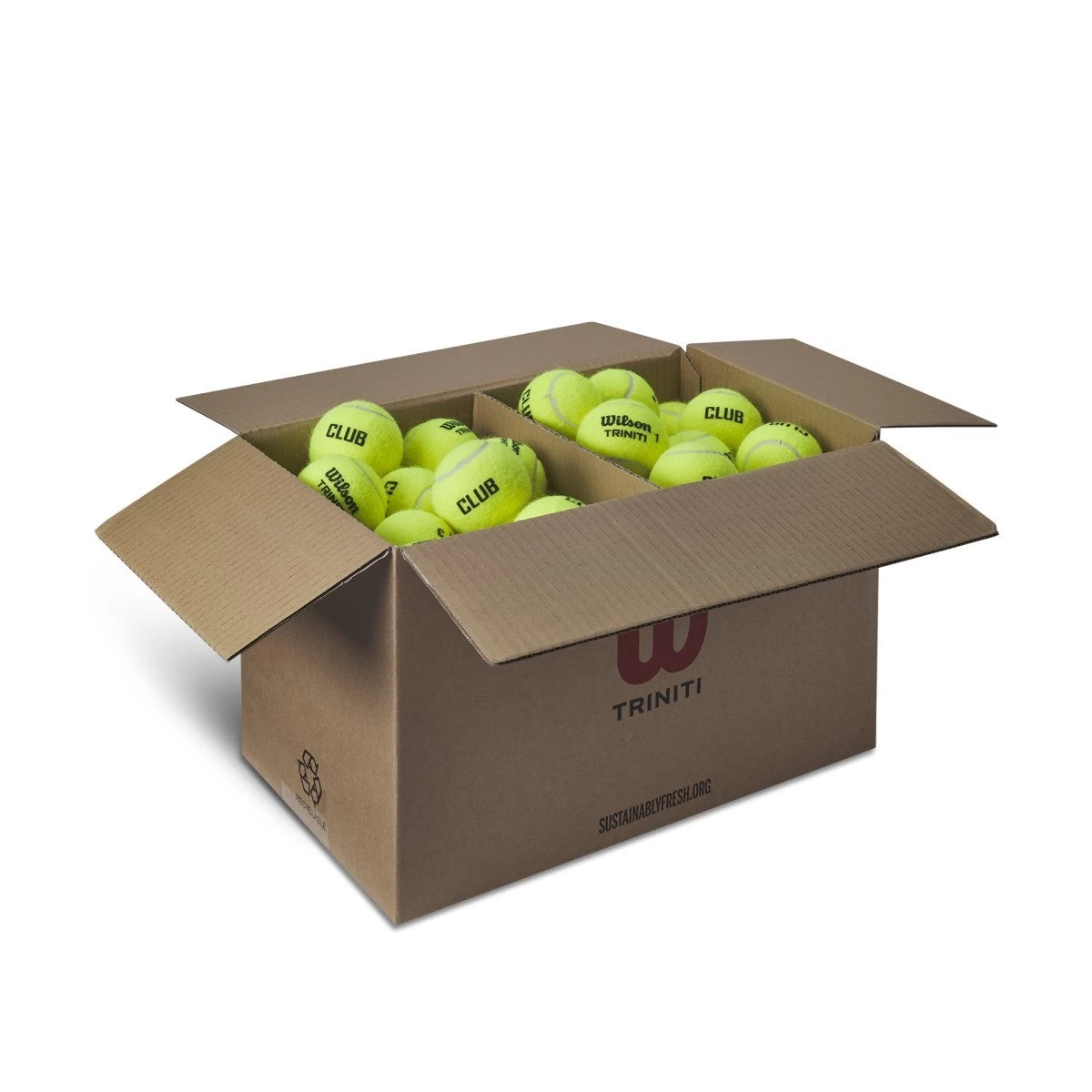Wilson Triniti Tennis Balls - Eco-Friendly 72 Ball Club Case 1 Wilson Triniti Tennis Balls - Eco-Friendly 72 Ball Club Case