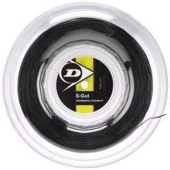 Dunlop Synthetic Gut 17/1.25 Tennis String Reel (Black)