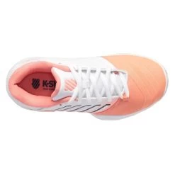 K-Swiss Bigshot Light 4 Women's Tennis Shoe (White/Peach) -Tennis Equipment Store 96989 683.06