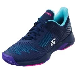 Yonex Power Cushion Sonicage 2 Women's Tennis Shoe (Navy/Blue Purple) -Tennis Equipment Store AC SL1365 1