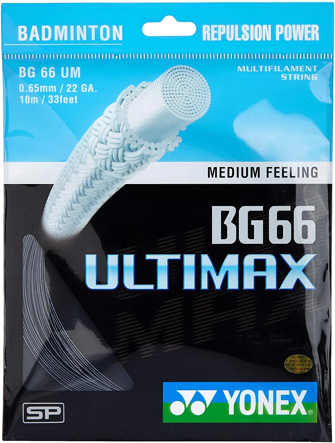 Yonex BG 66 Ultimax Badminton String (Black) 1 Yonex BG 66 Ultimax Badminton String (Black)