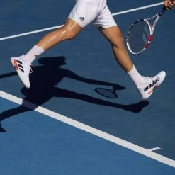 Adidas Barricade Tokyo Men's Tennis Shoe (White/Black/Solar Red) -Tennis Equipment Store Barricade Tokyo Tennis Shoes White FZ3935 HM2