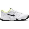 Nike Court Lite 2 Junior Tennis Shoe (White/Black/Green)