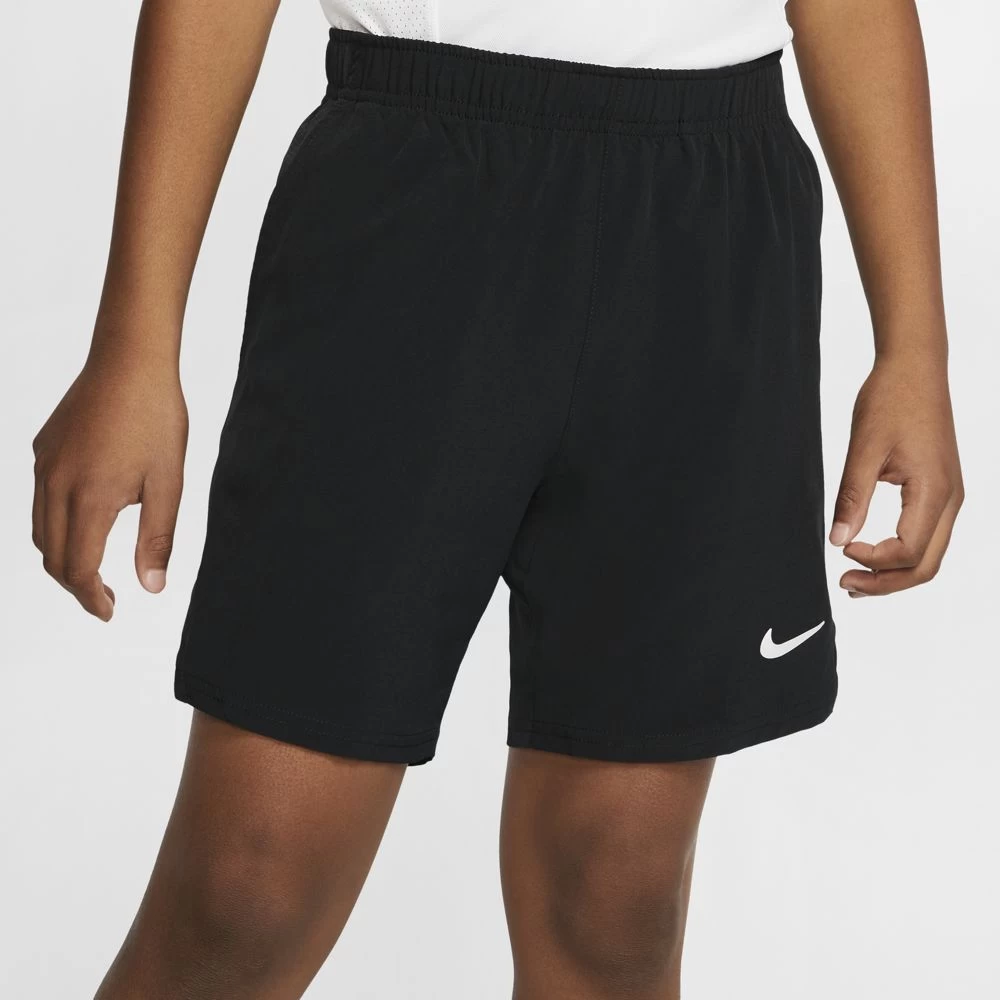 Nike Boy's Court Flex Ace Shorts (Black/White) 2 Nike Boy's Court Flex Ace Shorts (Black/White) - Image 2