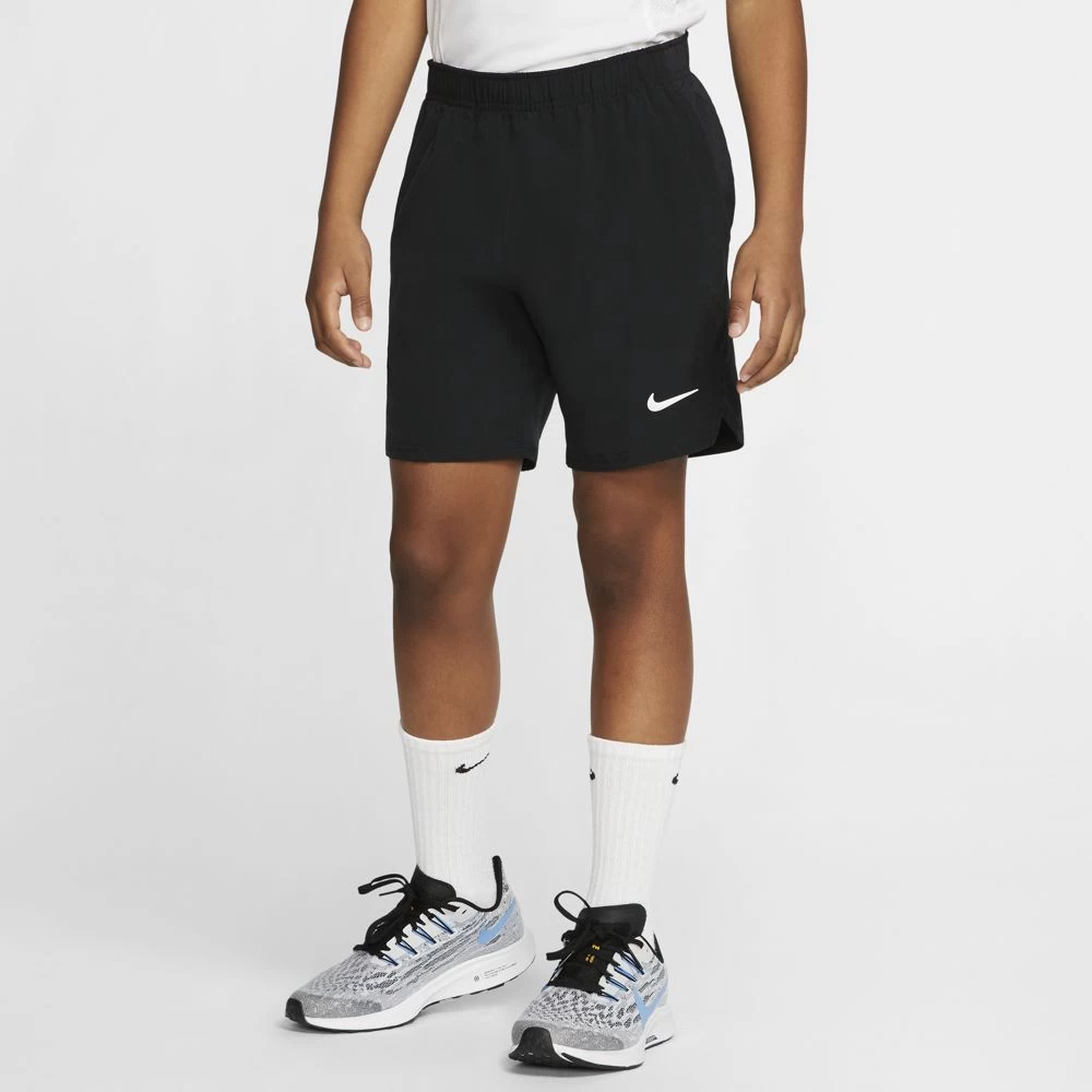 Nike Boy's Court Flex Ace Shorts (Black/White) 1 Nike Boy's Court Flex Ace Shorts (Black/White)