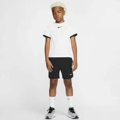 Nike Boy's Court Flex Ace Shorts (Black/White) 14 Nike Boy's Court Flex Ace Shorts (Black/White) -Tennis Equipment Store CI9409 010 PHSYM005 1000