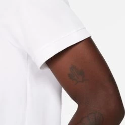 Nike Men's Dri-FIT Blade Polo (White/Black) -Tennis Equipment Store CW6288 100 PHSYM002 3144