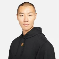 Nike Men's Fleece Heritage Tennis Hoodie (Black) -Tennis Equipment Store DA5711 010 PHSYM001 3144