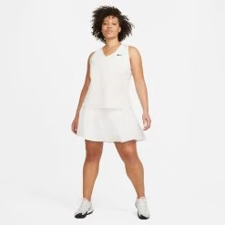 Nike Women's Dri-FIT Club Tennis Skirt (White/Black) -Tennis Equipment Store DB5935 100 PHSYM005 3144