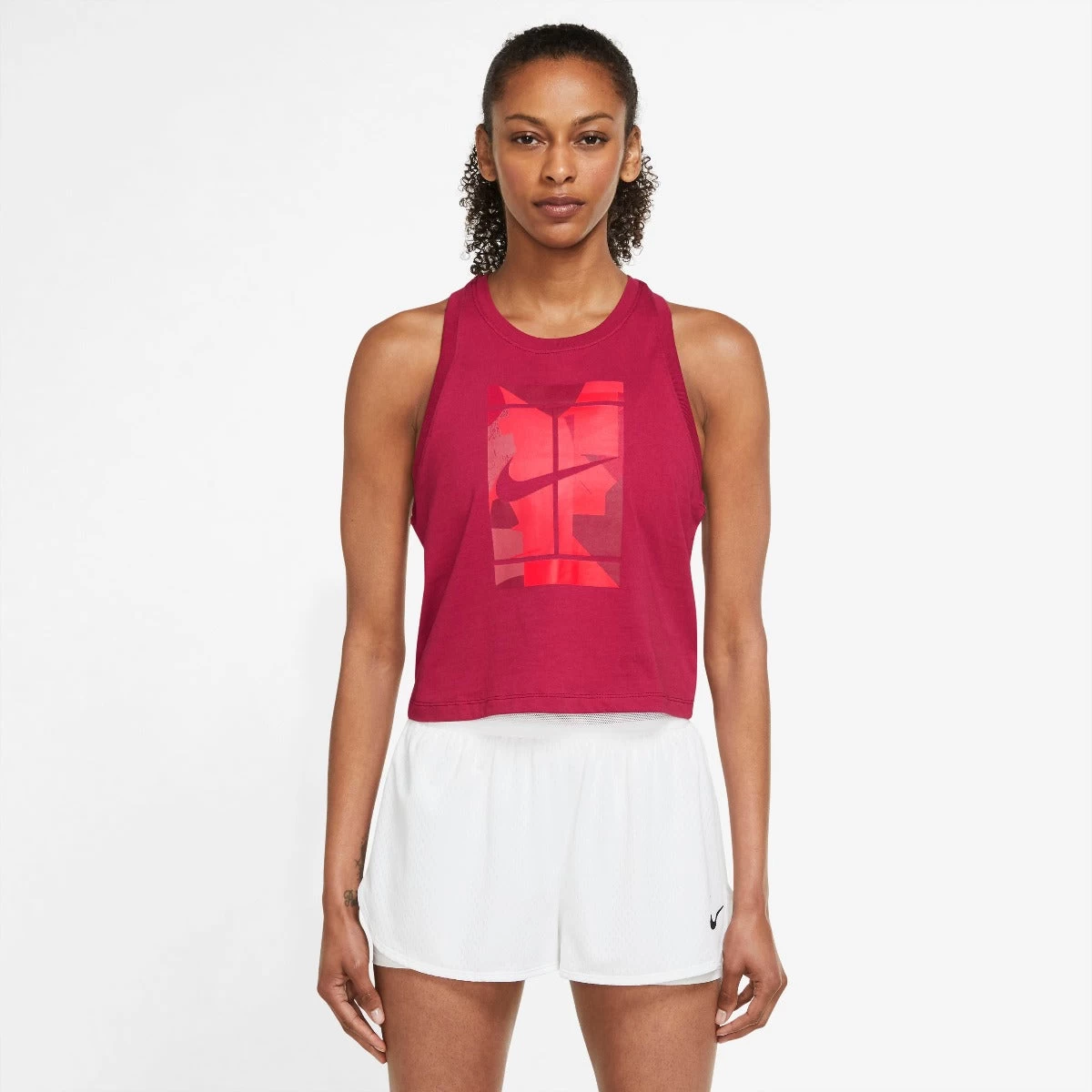 Nike Women's Spring Court Tennis Tank (Pomegranate) 1 Nike Women's Spring Court Tennis Tank (Pomegranate)