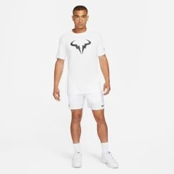 Nike Men's Dri-FIT Rafa Top (White/Black) -Tennis Equipment Store DJ2582 101 PHSYM002 3144