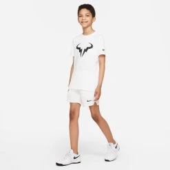 Nike Boy's Dri-FIT Rafa Top (White/Black) -Tennis Equipment Store DJ2591 101 PHSYM003 3144