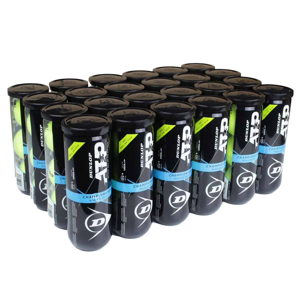 Dunlop ATP Championship Regular Duty Tennis Balls – 24 Can Case 1 Dunlop ATP Championship Regular Duty Tennis Balls – 24 Can Case