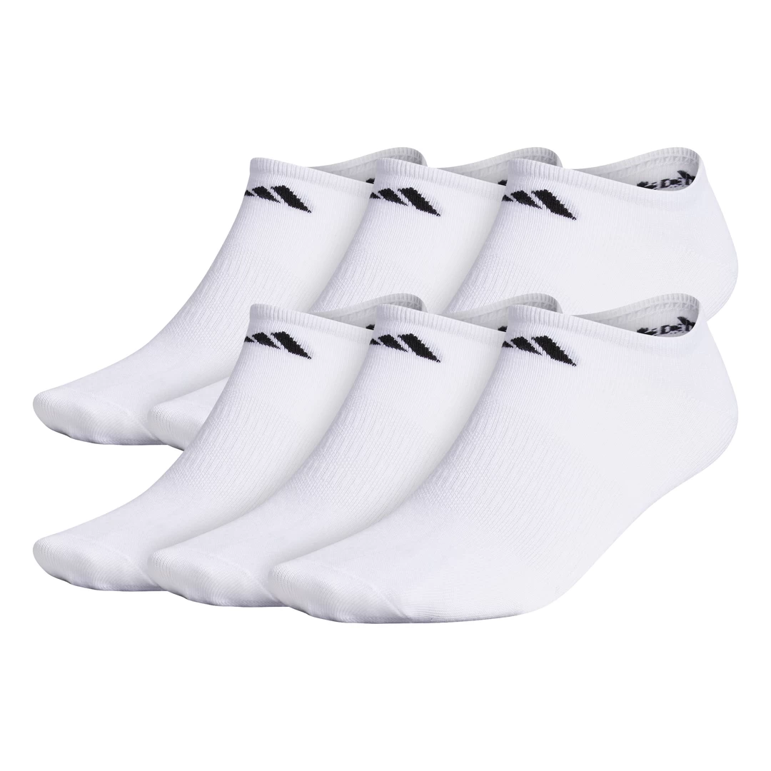 Adidas Men's Superlite No-Show Socks (White) 1 Adidas Men's Superlite No-Show Socks (White)