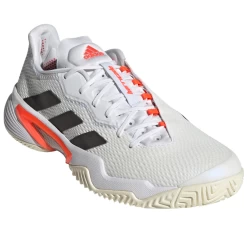 Adidas Barricade Tokyo Men's Tennis Shoe (White/Black/Solar Red) -Tennis Equipment Store FZ3935 FTW photo front lateral top white