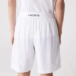 Lacoste Men's Ultra Light Short (White/Navy Blue) -Tennis Equipment Store GH6961 522 23