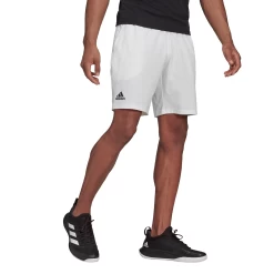 Adidas Men's Club Stretch Woven 7-Inch Shorts (White/Black)