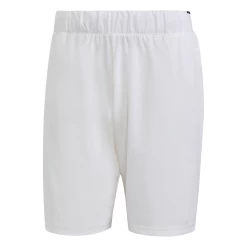 Adidas Men's Club Stretch Woven 7-Inch Shorts (White/Black) -Tennis Equipment Store GH7222 APP photo front white 4c01d8c0 598b 4602 b9ea e1bbc337a107