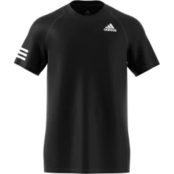 Adidas Men's 3 Stripes Club Top (Black) -Tennis Equipment Store GL5403 APP virtual front white