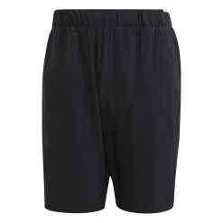 Adidas Men's Club Stretch Woven 7-Inch Shorts (Black/White) -Tennis Equipment Store GL5409 APP photo front white 666c58b4 ff46 4c13 9b92 0f896b0ff14b