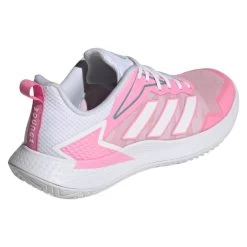 Adidas Defiant Speed Women's Tennis Shoe (Pink/White) -Tennis Equipment Store GV9529 7 FOOTWEAR Photography BackLateralTopView transparent