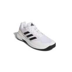Adidas GameCourt 2 Men's Tennis Shoe (White/Black) -Tennis Equipment Store GW2991 6 FOOTWEAR Photography FrontLateralTopView white