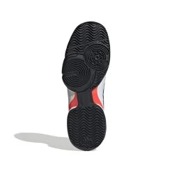 Adidas Barricade Junior Tennis Shoe (White/Black/Red) -Tennis Equipment Store GW2996 4 FOOTWEAR Photography BottomView white