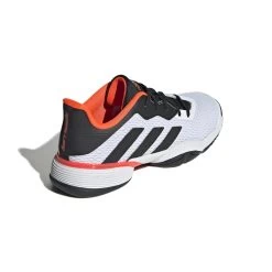 Adidas Barricade Junior Tennis Shoe (White/Black/Red) -Tennis Equipment Store GW2996 7 FOOTWEAR Photography BackLateralTopView white