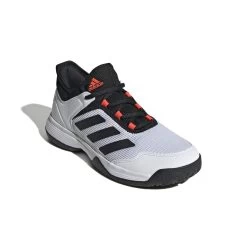 Adidas Ubersonic 4 Junior Tennis Shoe (White/Black/Red) -Tennis Equipment Store GW2997 6 FOOTWEAR Photography FrontLateralTopView white