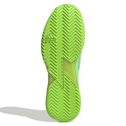 Adidas Adizero Ubersonic 4 Men's Tennis Shoe (Beam Green/Signal Green) -Tennis Equipment Store GW6793 4 FOOTWEAR Photography BottomView white