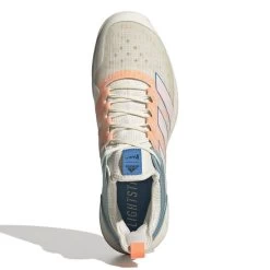 Adidas Adizero Ubersonic 4 Parley Men's Tennis Shoes (White/Beam Orange) -Tennis Equipment Store GX9623 3 FOOTWEAR Photography TopPortraitView white
