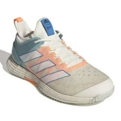 Adidas Adizero Ubersonic 4 Parley Men's Tennis Shoes (White/Beam Orange) -Tennis Equipment Store GX9623 6 FOOTWEAR Photography FrontLateralTopView white