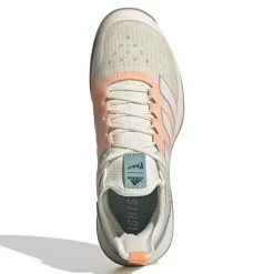 Adidas Adizero Ubersonic 4 Parley Women's Tennis Shoes (White/Beam Orange) -Tennis Equipment Store GX9624 3 FOOTWEAR Photography TopPortraitView white