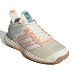 Adidas Adizero Ubersonic 4 Parley Women's Tennis Shoes (White/Beam Orange) -Tennis Equipment Store GX9624 6 FOOTWEAR Photography FrontLateralTopView white