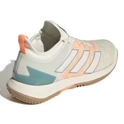 Adidas Adizero Ubersonic 4 Parley Women's Tennis Shoes (White/Beam Orange) -Tennis Equipment Store GX9624 7 FOOTWEAR Photography BackLateralTopView white