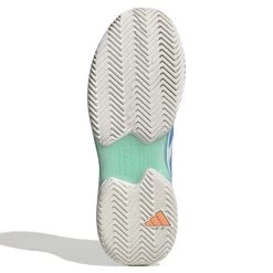 Adidas CourtJam Control Men's Tennis Shoe (Mint/Blue/White) -Tennis Equipment Store GY4002 4 FOOTWEAR Photography BottomView white