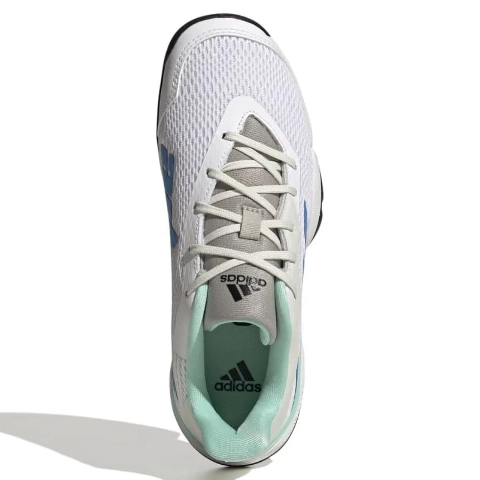 Adidas Barricade Junior Tennis Shoe (White/Blue) 2 Adidas Barricade Junior Tennis Shoe (White/Blue) - Image 2