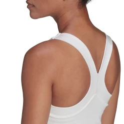 Adidas Women's Tennis Y-Tank Top (White) -Tennis Equipment Store HF0842 APP on model detail 3 white