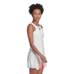 Adidas Women's Tennis Y-Tank Top (White) -Tennis Equipment Store HF0842 APP on model walking white