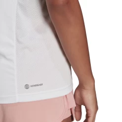 Adidas Women's Club Tennis Top (White/Grey Two) -Tennis Equipment Store HF1783 APP on model detail 2 white
