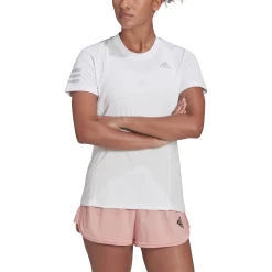 Adidas Women's Club Tennis Top (White/Grey Two) -Tennis Equipment Store HF1783 APP on model front white