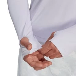 Adidas Women's Long Sleeve Top (Purple) -Tennis Equipment Store HM4252 7 APPAREL OnModel DetailView1 transparent