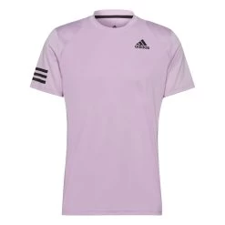 Adidas Men's Club Stripe Tennis Tee (Pink)