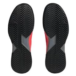 Adidas Adizero Ubersonic 4 Men's Tennis Shoe (Red) -Tennis Equipment Store HQ8379 3 FOOTWEAR Photography BottomView transparent