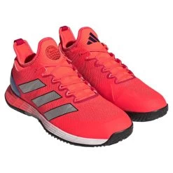 Adidas Adizero Ubersonic 4 Men's Tennis Shoe (Red) -Tennis Equipment Store HQ8379 5 FOOTWEAR Photography FrontLateralTopView transparent