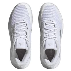 Adidas CourtJam Control Women's Tennis Shoe (White) 10 Adidas CourtJam Control Women's Tennis Shoe (White) -Tennis Equipment Store HQ8473 3 FOOTWEAR Photography TopPortraitView transparent