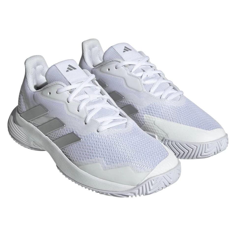 Adidas CourtJam Control Women's Tennis Shoe (White) 3 Adidas CourtJam Control Women's Tennis Shoe (White) - Image 3
